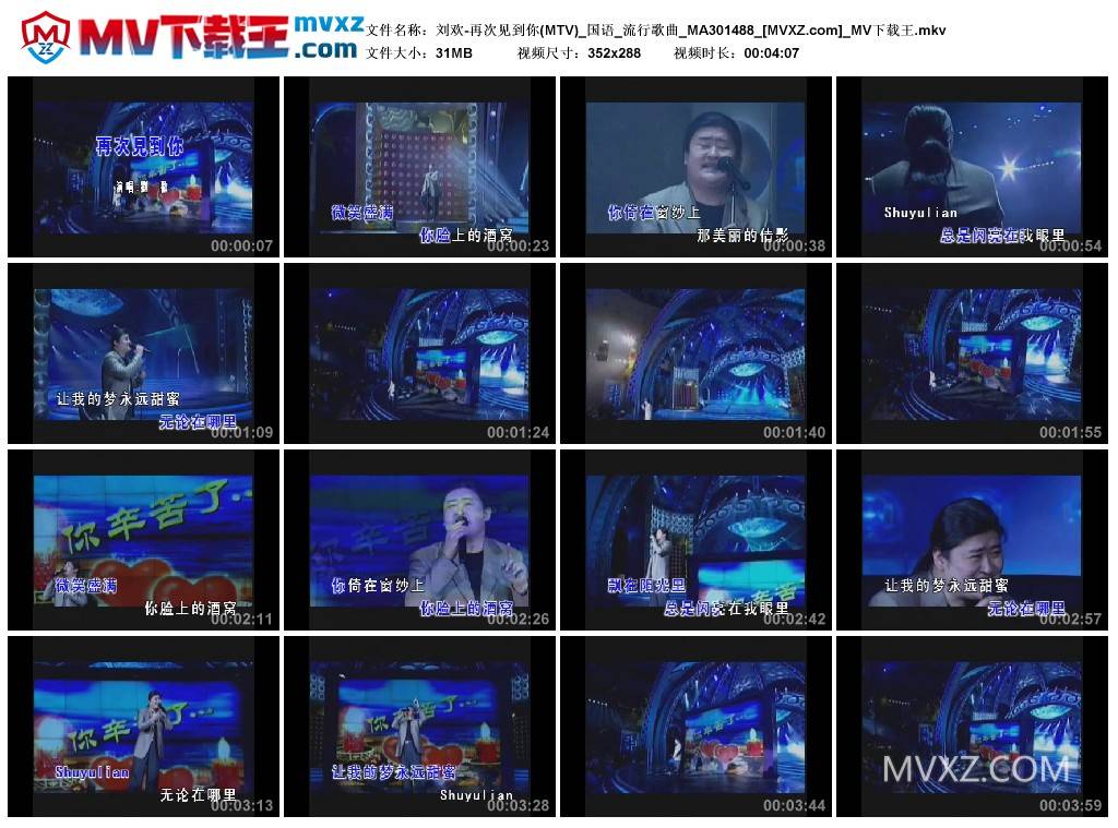 刘欢-再次见到你(MTV)_国语_流行歌曲_MA301488